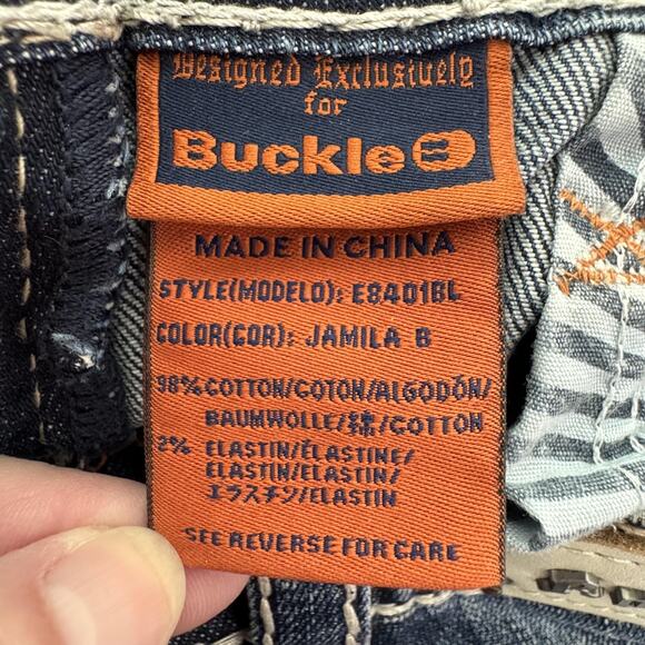 Rock Revival Jeans Womens 28 Jamila Bootcut Contrast Stitch Buckle Western - Picture 8 of 16